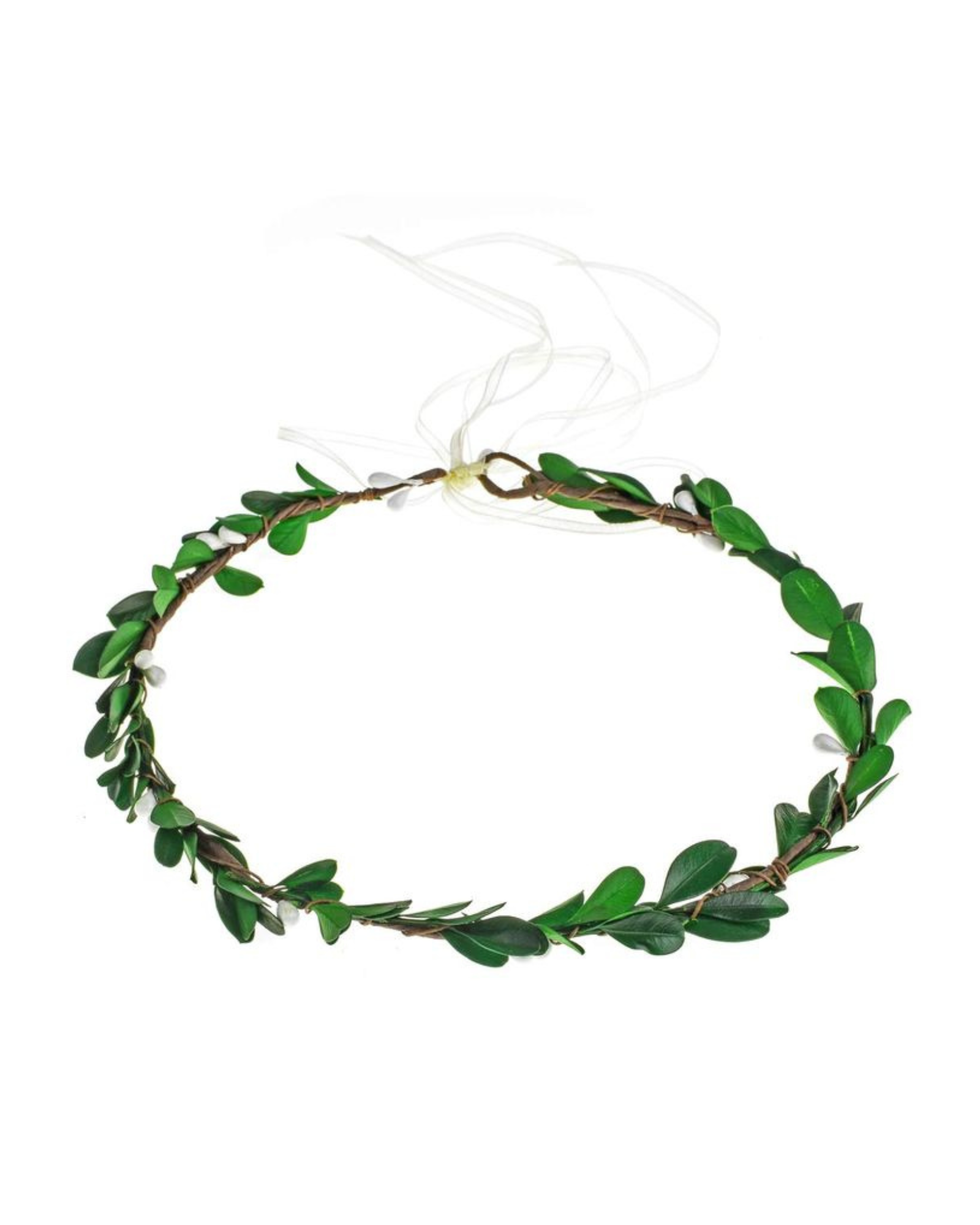 Green Leaf Boho Crown