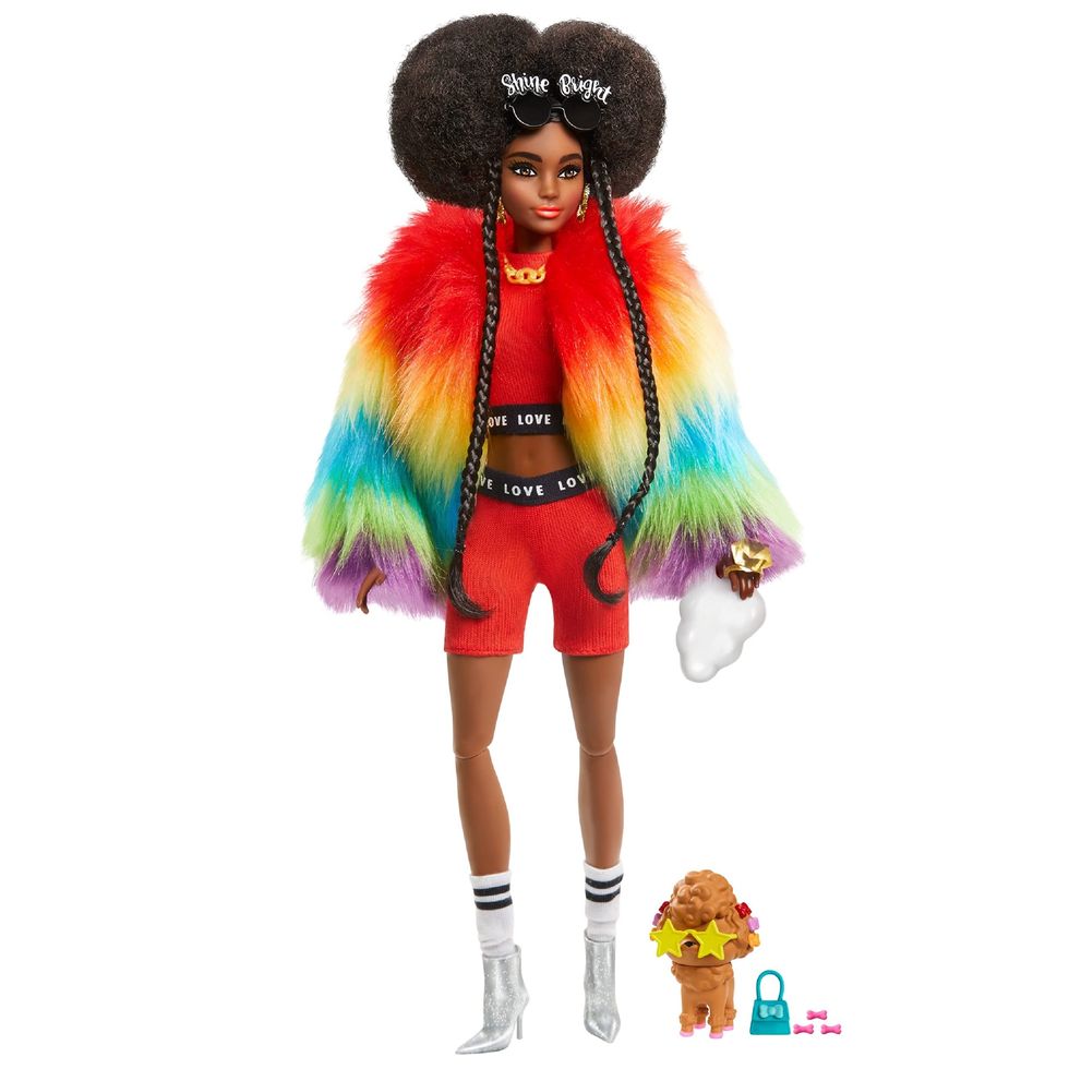 Extra Barbie with Rainbow Jacket and Puppy