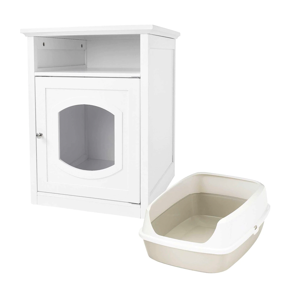 Decorative Side Table Litter Box 