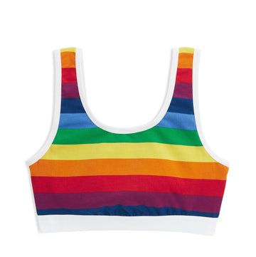 Gender Fluid Pride Flag Separated Stripes Sports Bra