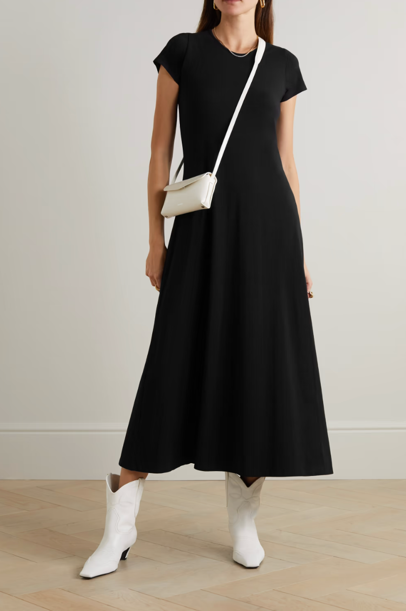 Fitted Jersey Midi Dress