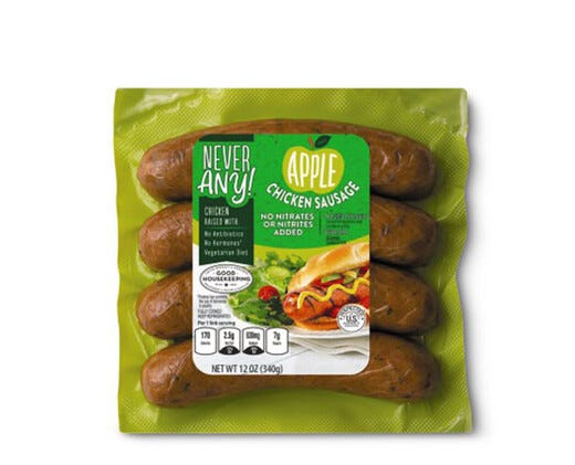 ALDI Never Any! Apple Chicken Sausage