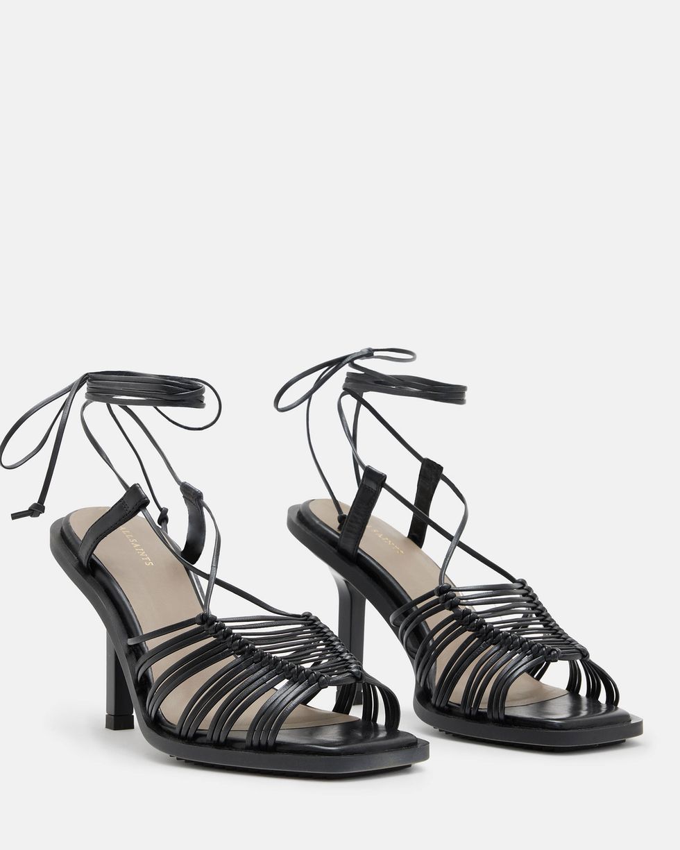 AllSaints Dina Leather Rope Sandals