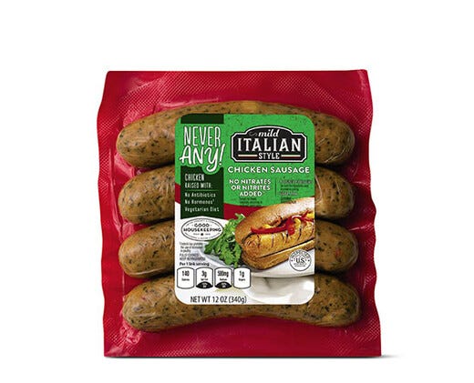 ALDI Never Any! Mild Italian Chicken Sausage