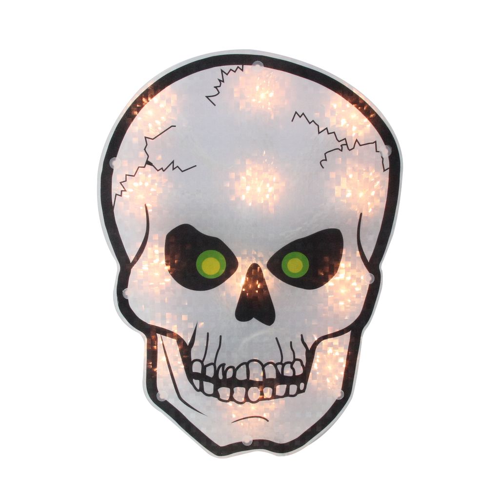 Lighted Holographic Halloween Skull