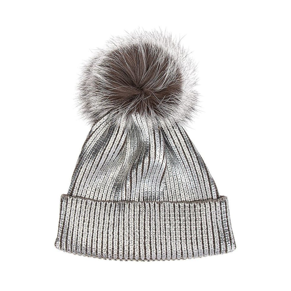 Metallic Pom Hat