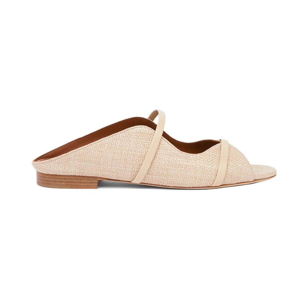 Norah Beige Raffia Flat Sandal 