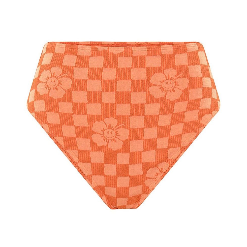 Happy Check High Rise Bikini Bottom 