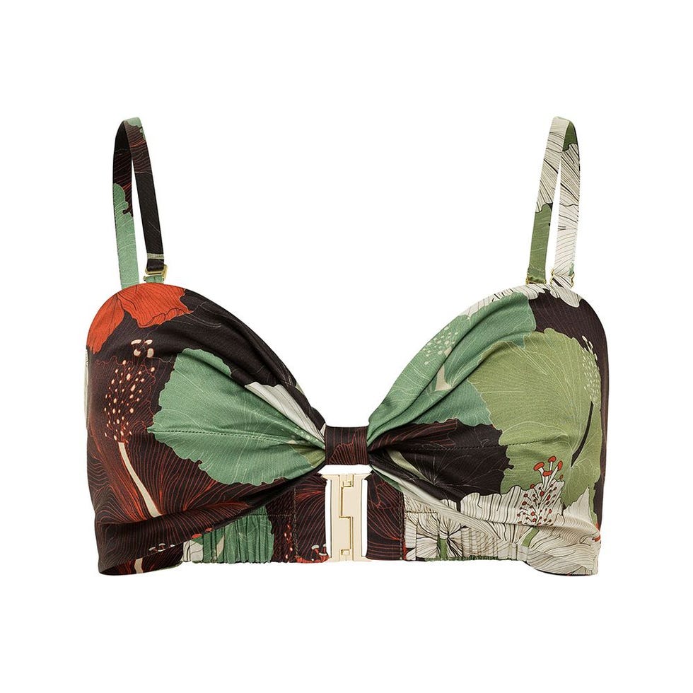 Brown Hibiscus Bralette