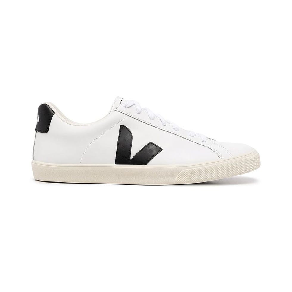 Esplar Rubber-Trimmed Leather Sneakers