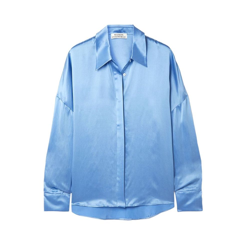 Lounge Silk-Blend Satin Shirt