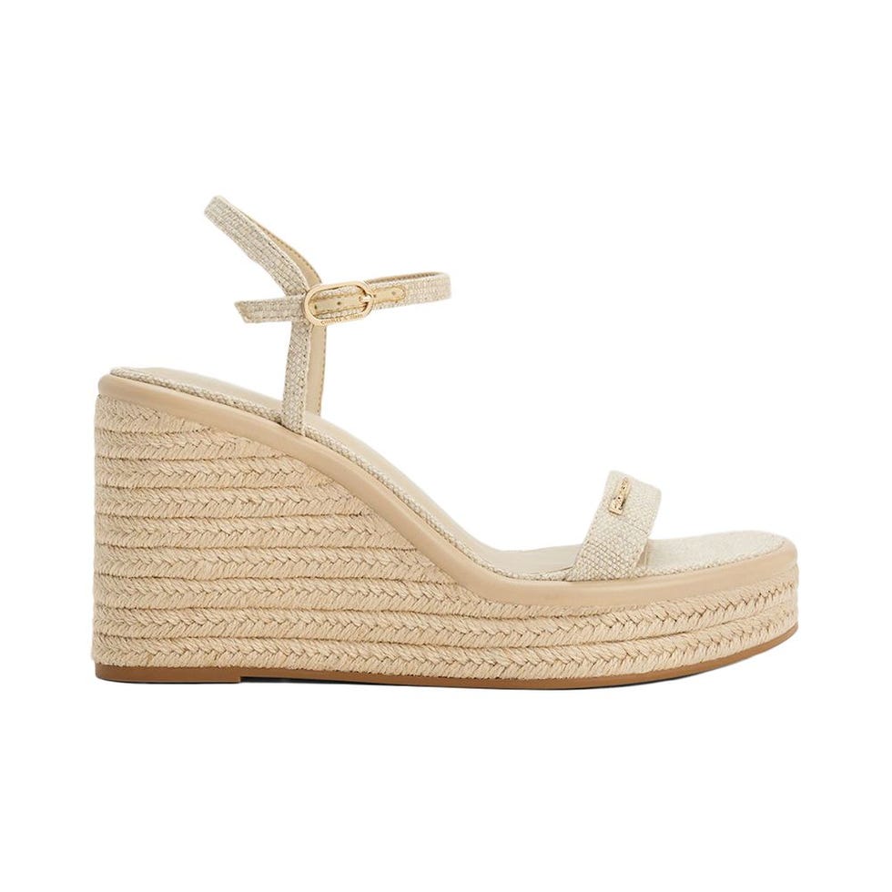 Linen Espadrille Wedges
