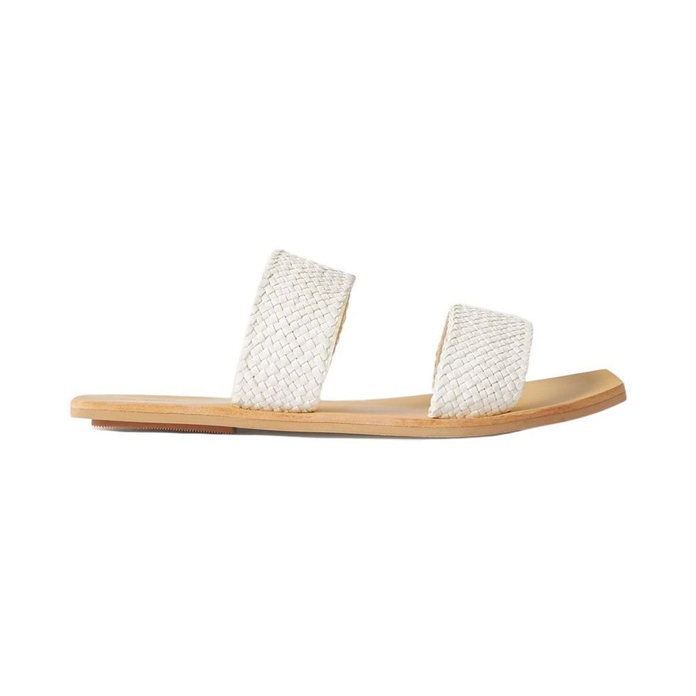 Clea Woven Leather Slides