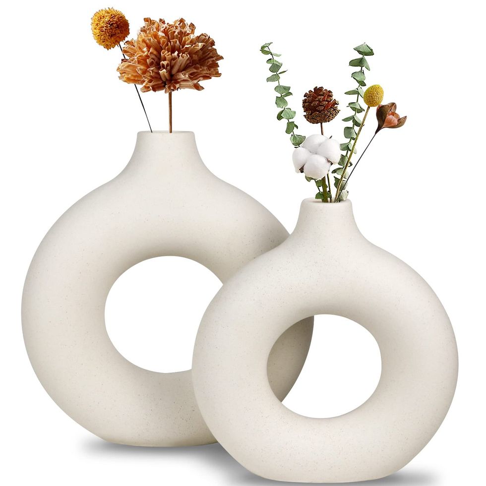 Hollow Round Ceramic Vases
