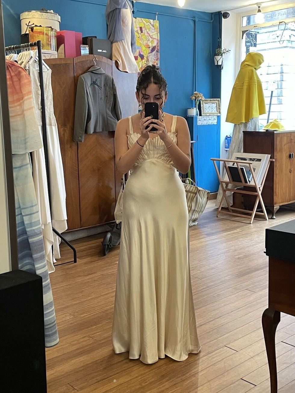 Silk Wedding Dress - Size 8