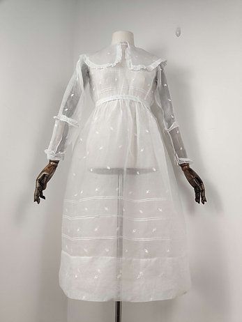 Edwardian Organza Sheer Dress - Size 8-10