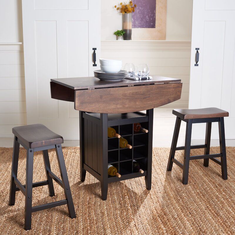 Counter height discount table with wheels