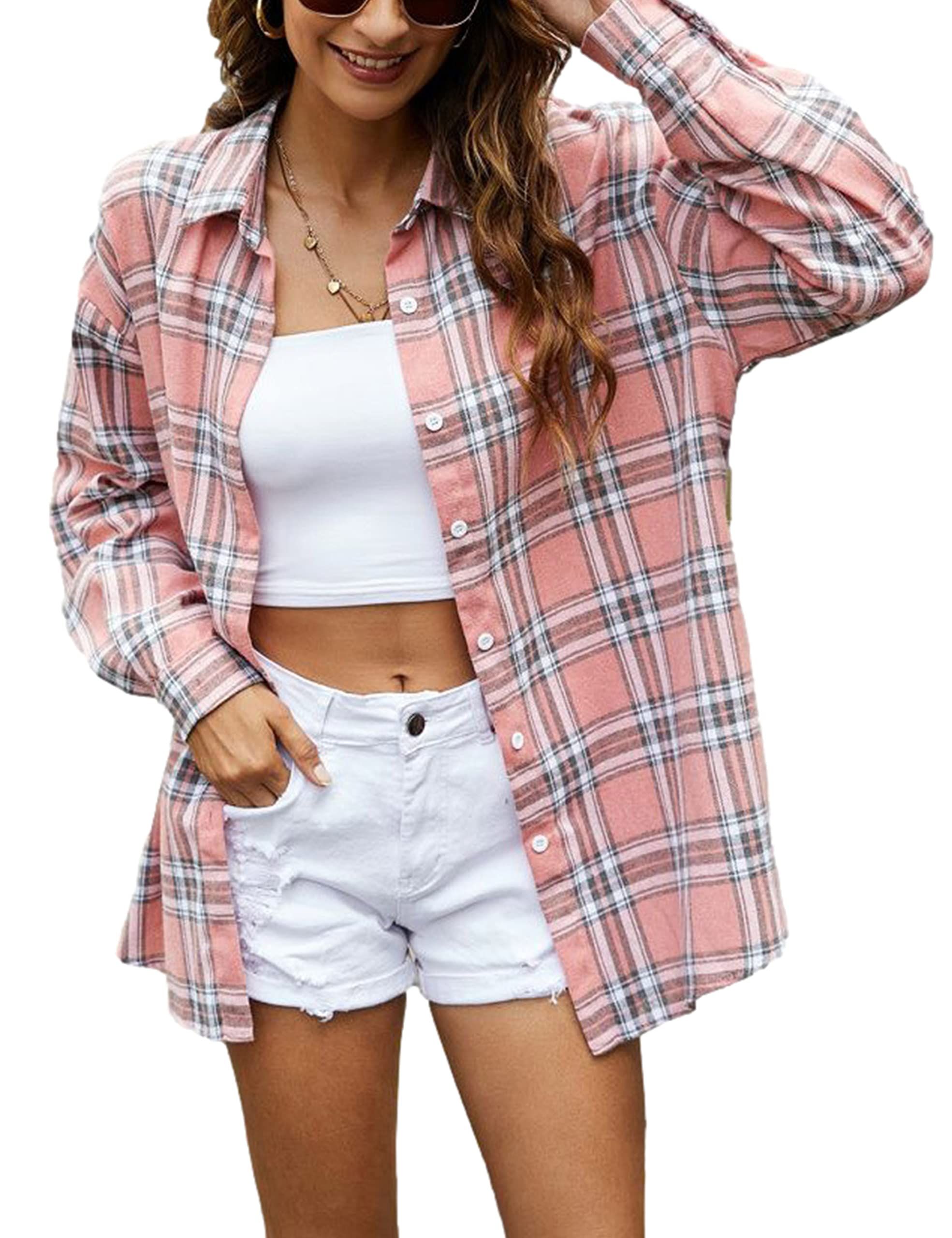 Oversized flannel hot sale shirt outfit