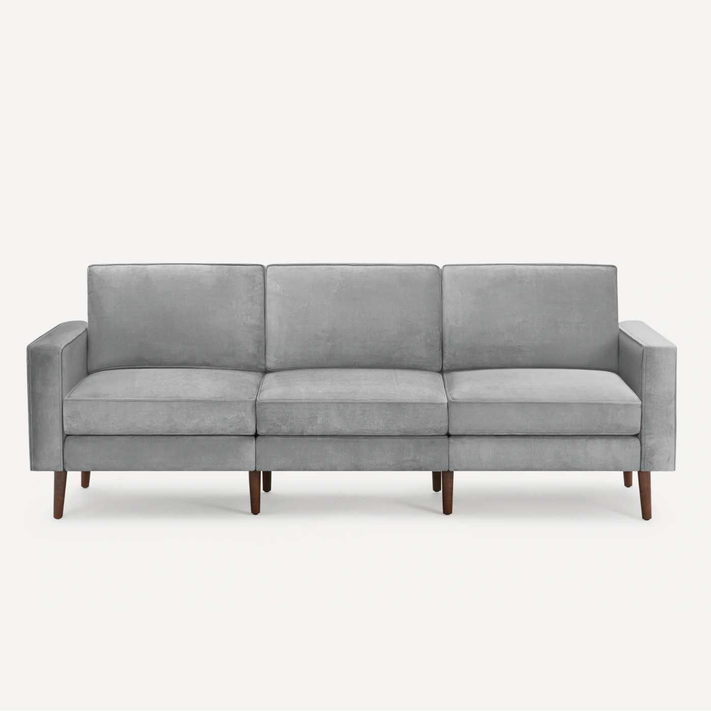 Fairfax steel deals grey velvet sofa