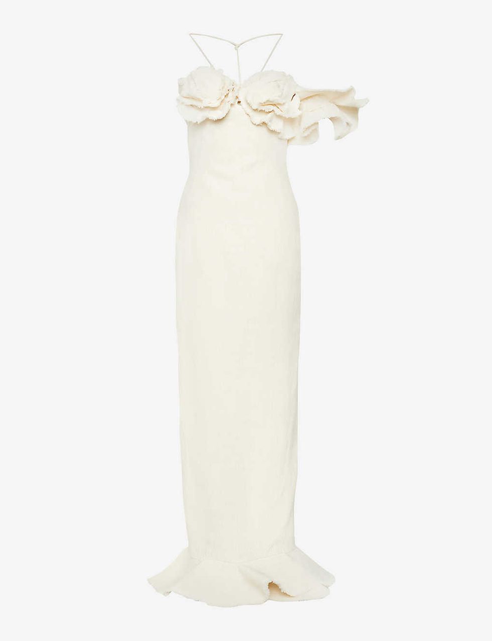  La Robe Artichaut slim-fit linen-blend maxi dress