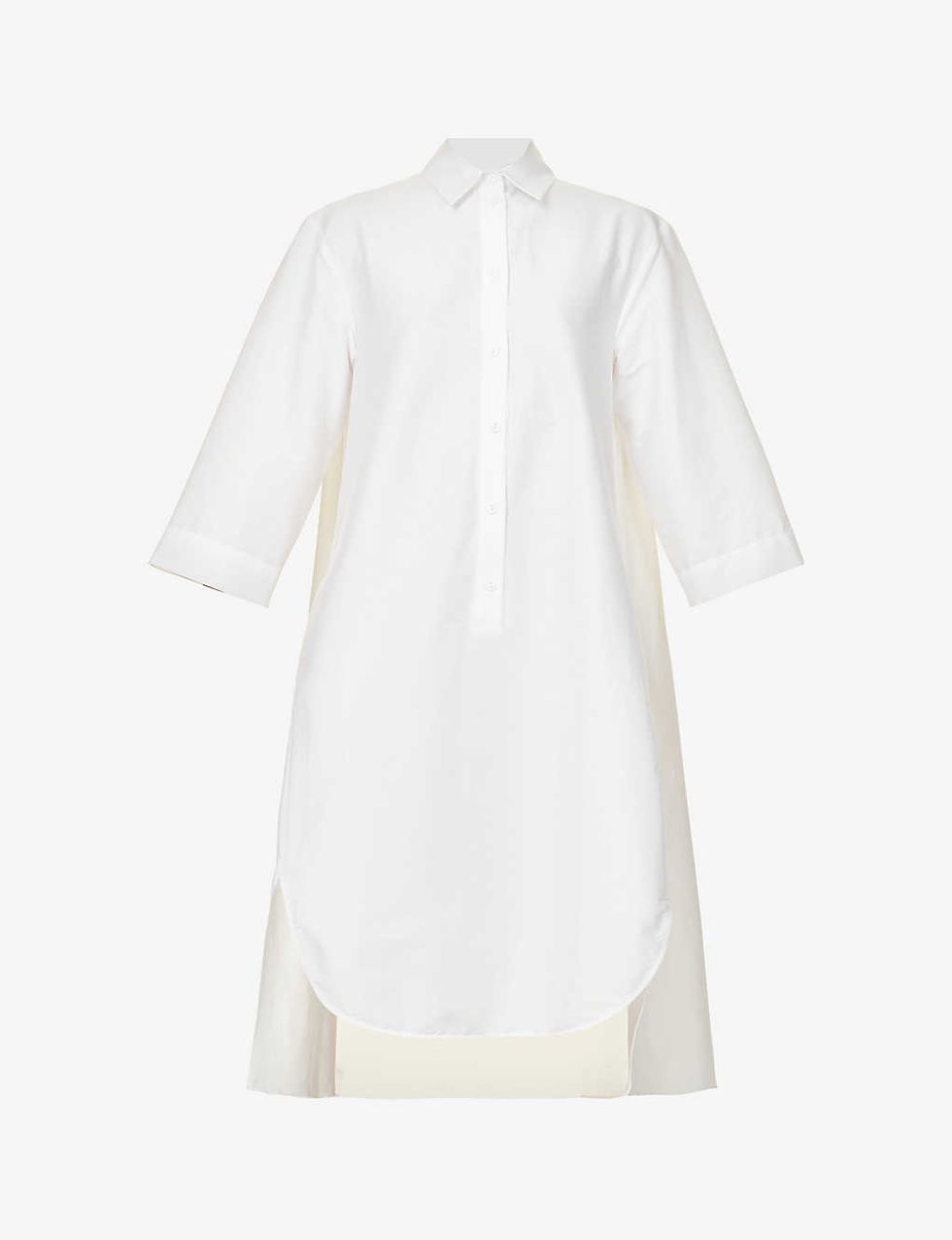 Uncino split-side stretch-cotton blend midi dress