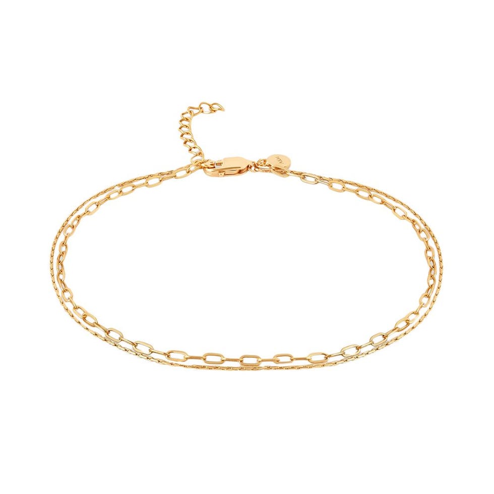 Duo Chain Anklet in Gold