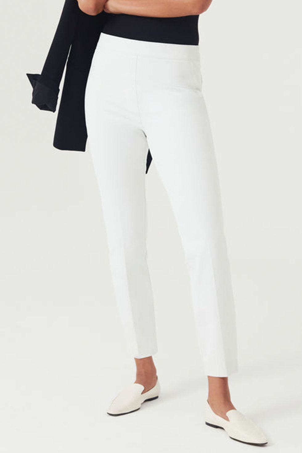 Spanx On the Go Ankle Slim Straight Pant with Ultimate Opacity  Technology-Bright White