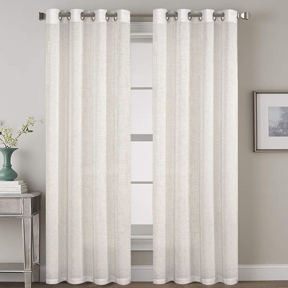 Linen-Blend Grommet-Top Curtains