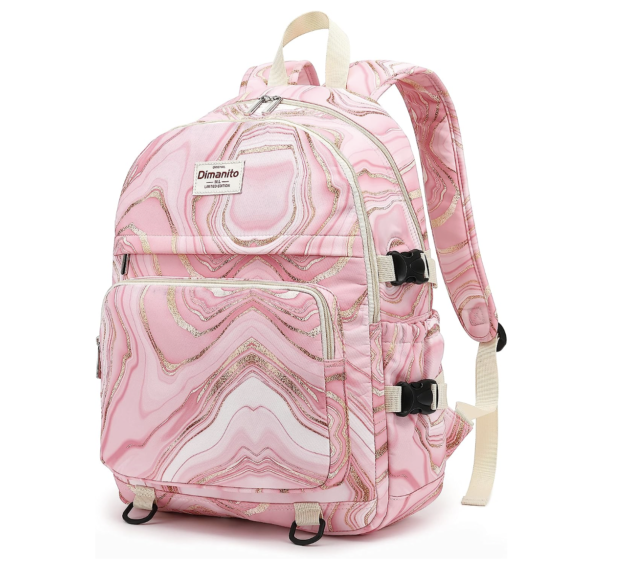 Buy Derben Clove Cute Pink Thick Polyester Casual Backpack College Bag for  Girls - Pink at Amazon.in