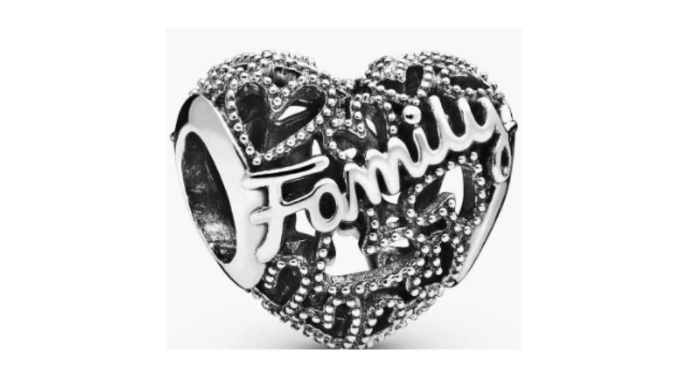 Ciondolo “family” a forma di cuore