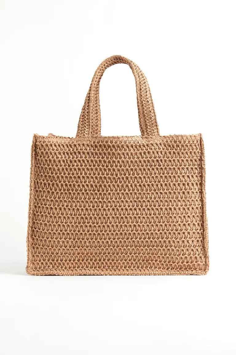 Round Structured Handwoven Straw Bag in White – The Peony Press