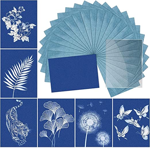 Jacquard Cyanotype kit Sensitizer Set of 2,Cyanotype Chemicals for  Photographic Blueprints on Paper and Fabric & More,with Positive Art & 3  Foam