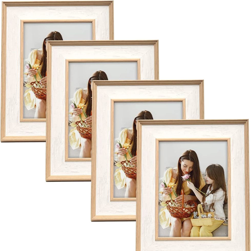 Picture Frames Set Photo Frames: 10 Pack Rustic Wood Family Picture Frame  Collage Wall Decor with Mat Simple Lightweight Matted Gallery Picture Frames  for Wall Tabletop Including 8x10 5x7 4x6 