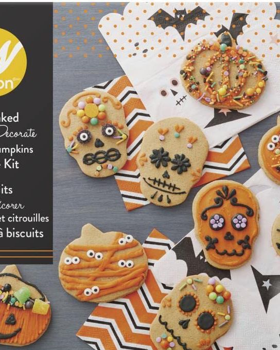 Skulls and Pumpkins Cookie Kit Ready to Decorate