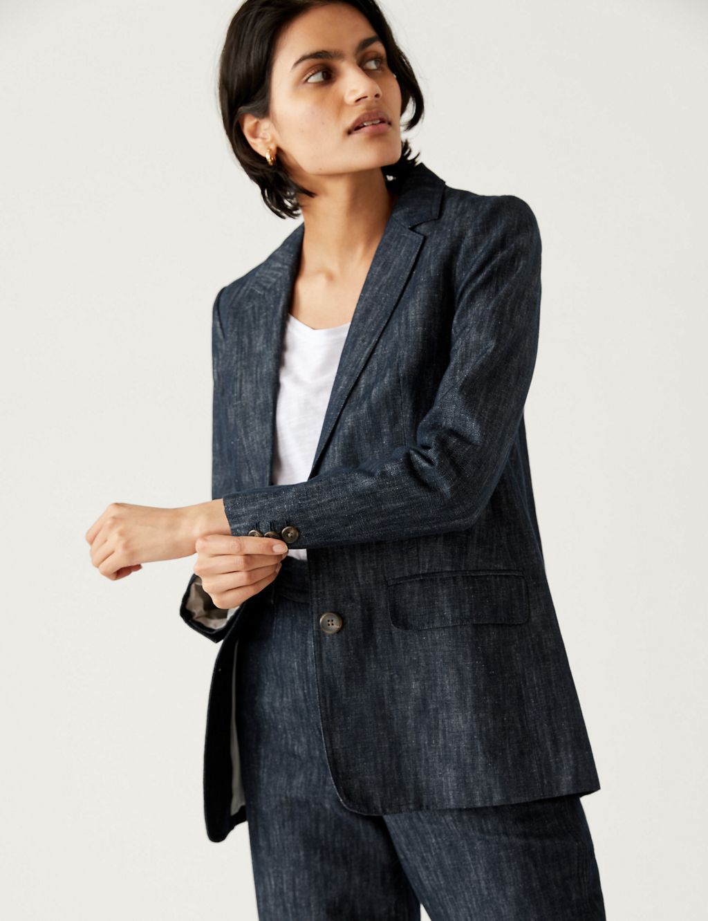 Cotton jersey blazer clearance womens