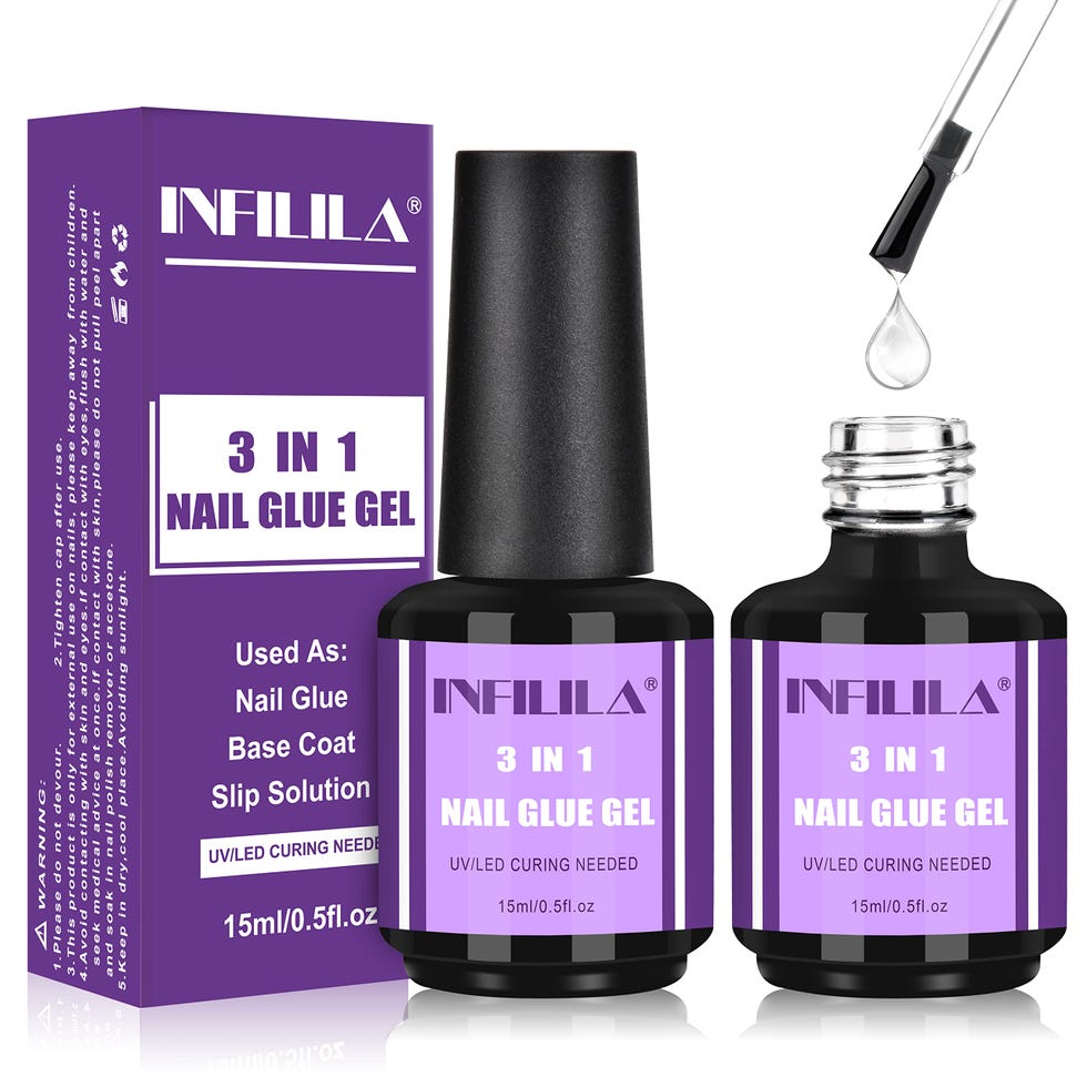 UV Nail Glue INFILILA 3 in 1 Gel Nail Glue