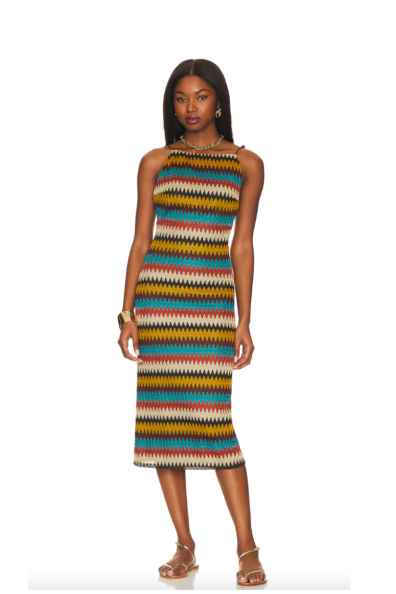 Gala Midi Dress in Brown Gala Midi Dress in Brown