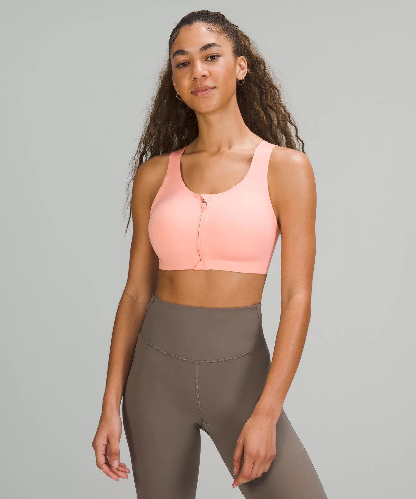 Best sports bra store zipper front