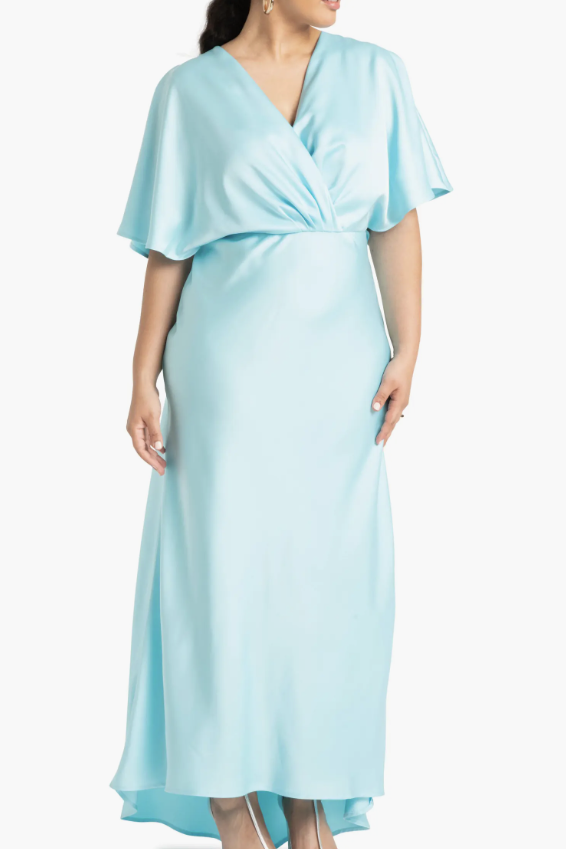 Dress Jessica London Plus Size Sleeveless Faux Wrap Tencel Maxi