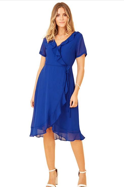 Susanna Reid looks stylish in blue wrap dress