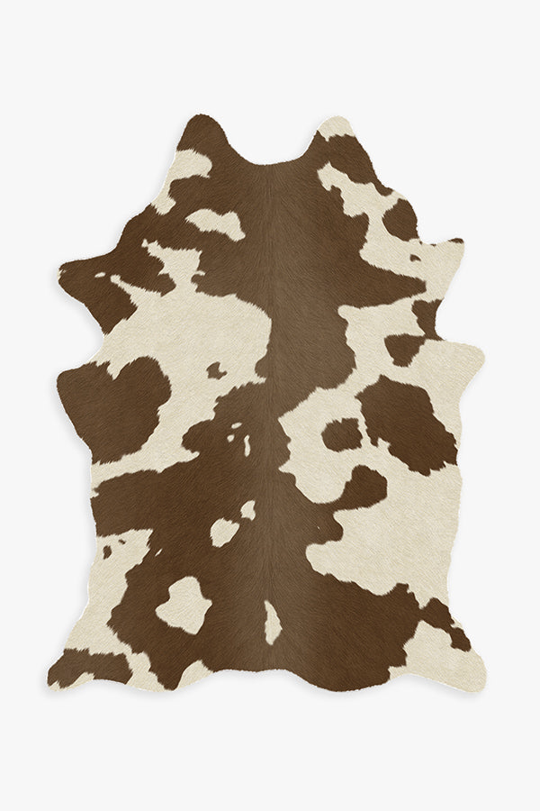 Tan & Ivory Faux Cowhide Rug