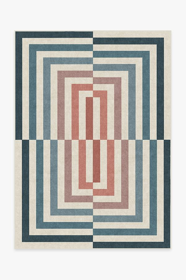 Jonathan Adler Op Art Teal Rug