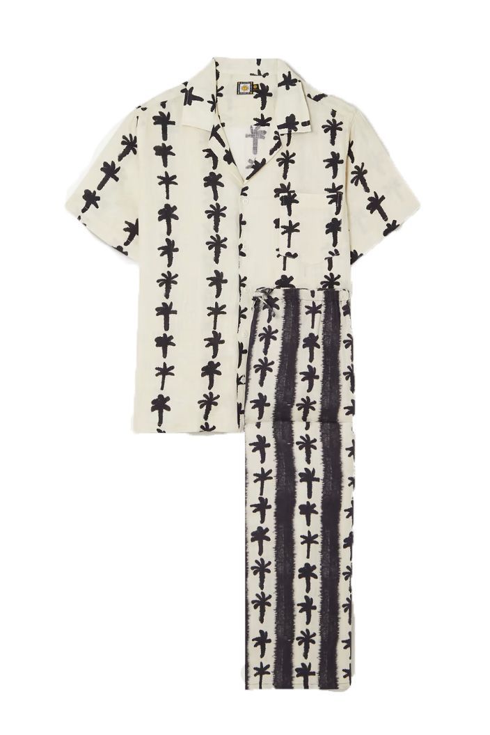Linen and voile pyjama set