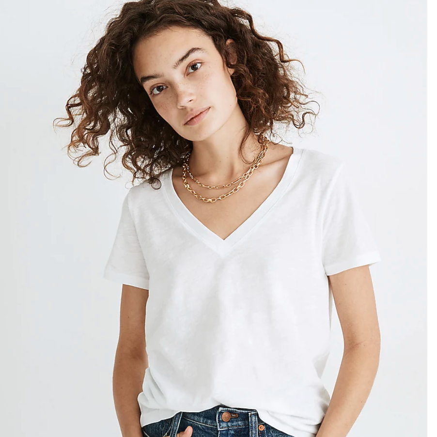 Seriously Soft Solid V-Neck Tee