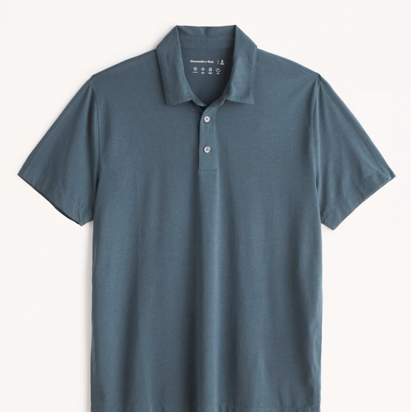 Geometric G cotton piquet polo shirt in light blue
