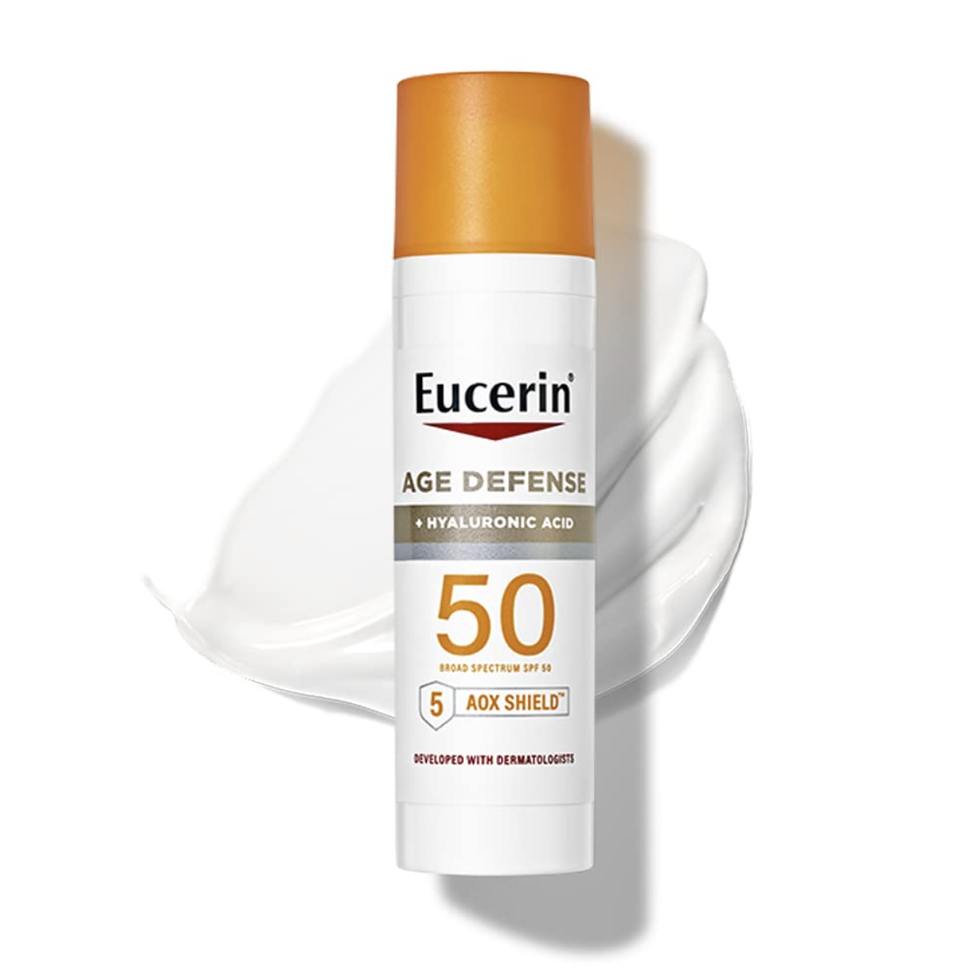 Sun Age Defense SPF 50 Face Sunscreen Lotion with Hyaluronic Acid, Facial Sunscreen with 5 Antioxidants,