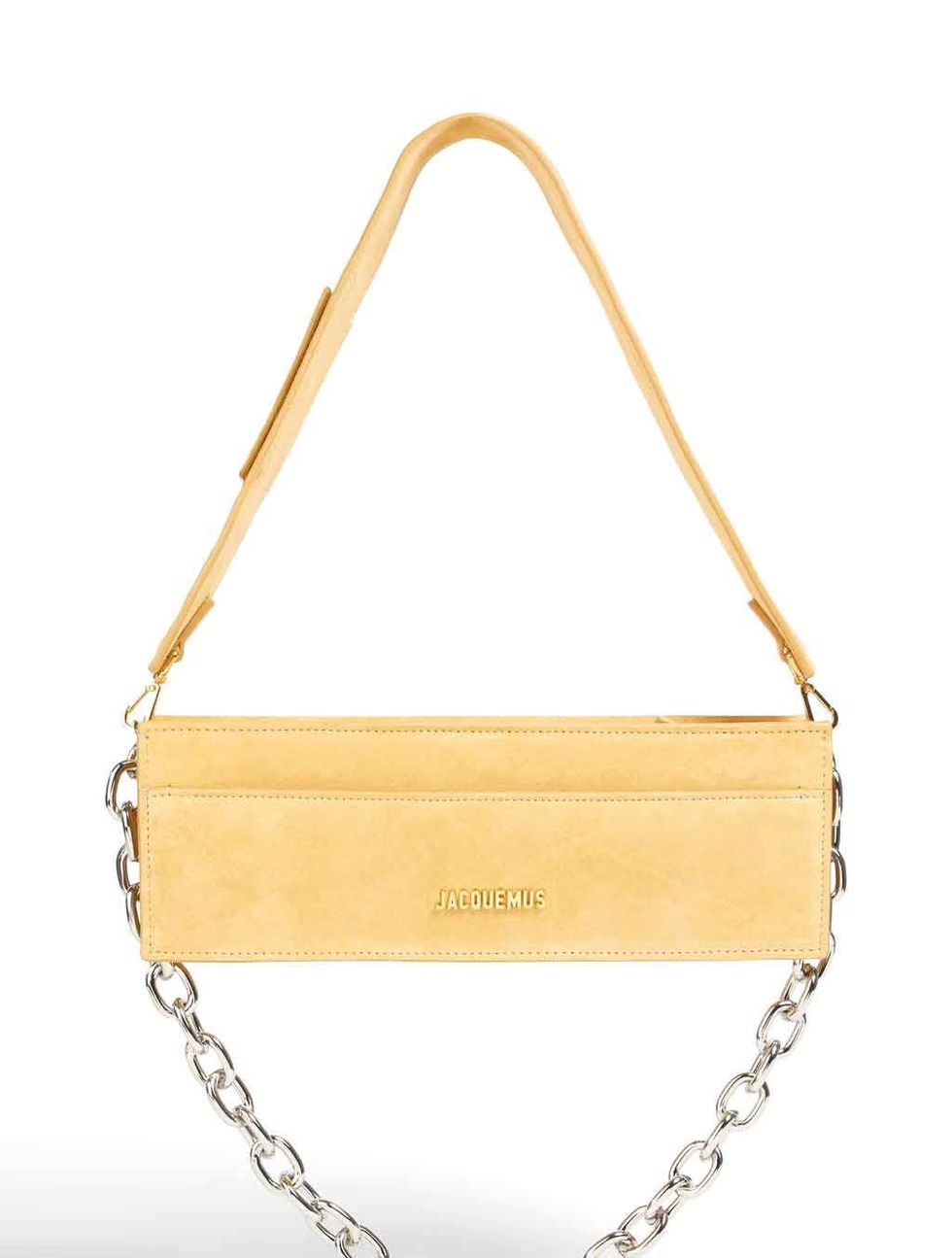 Pre-owned Fauré Le Page Leather Clutch Bag In Yellow
