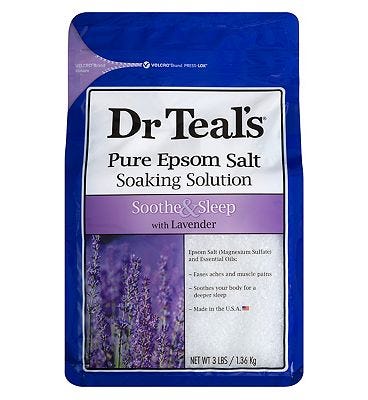 Solusi Perendaman Garam Epsom Murni Menenangkan & Tidur dengan Lavender 1.36kg Solusi Perendaman Garam Epsom Murni Menenangkan & Tidur dengan Lavender 1.36kg