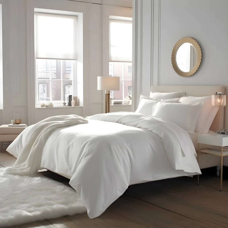 Hampton & Astley Egyptian Cotton Sateen Luxury Bedding Set