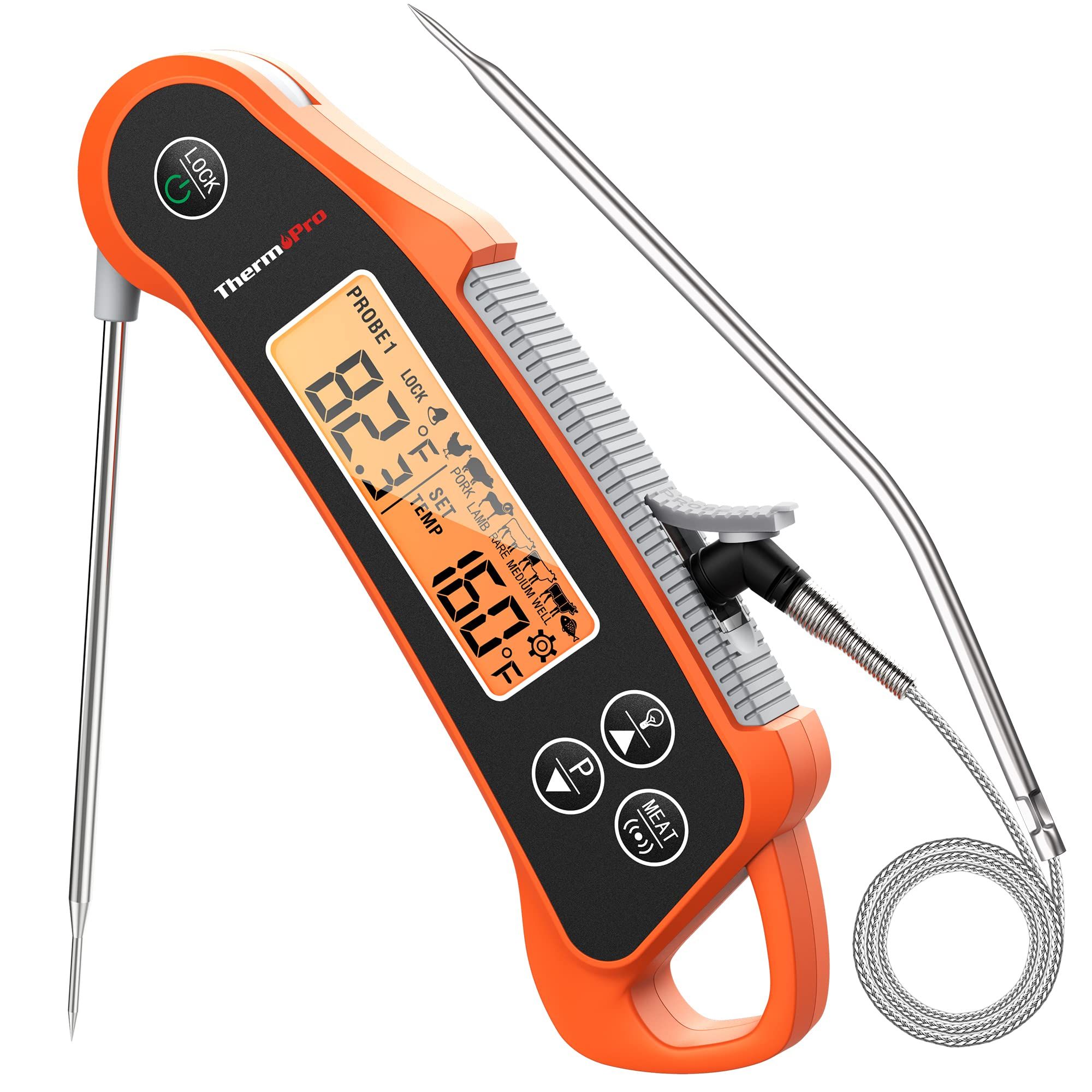 ThermoPro TP19H Digital Meat Thermometer for Cooking with Bright